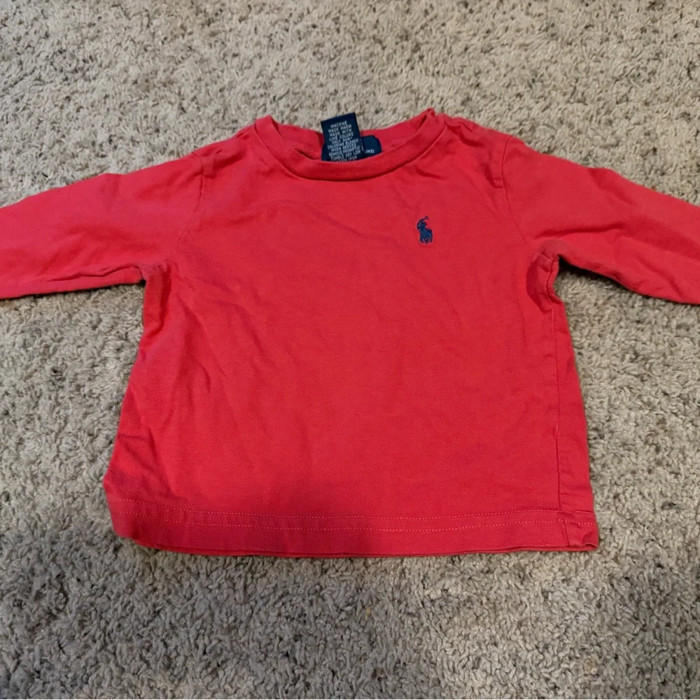 Ralph Lauren Kids Bright Red Long Sleeve Tee